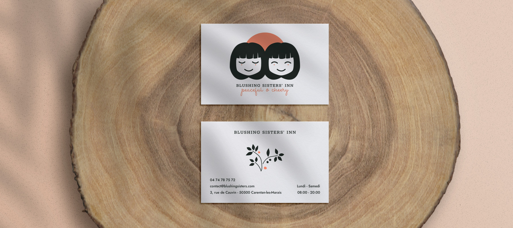 Blushing Sisters' Inn's business cards