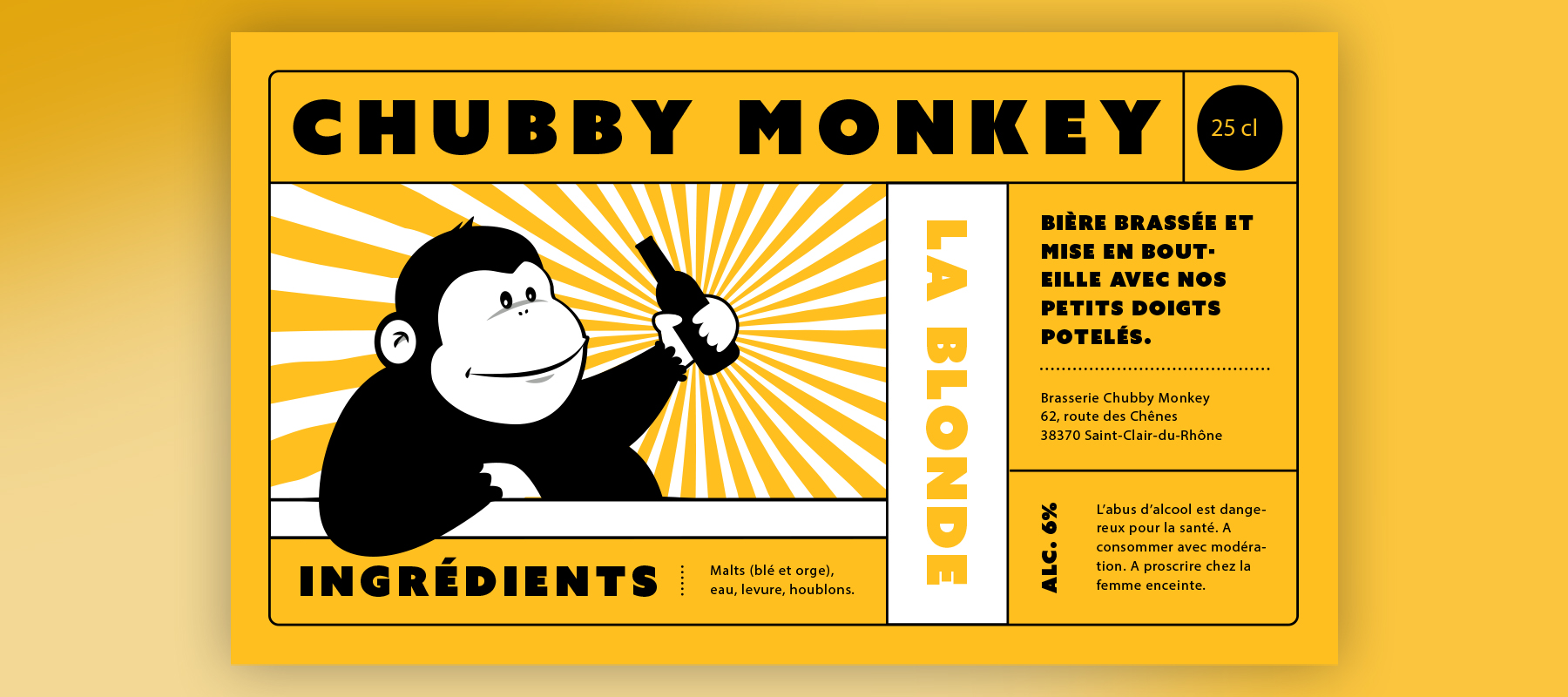 Full bottles' labels