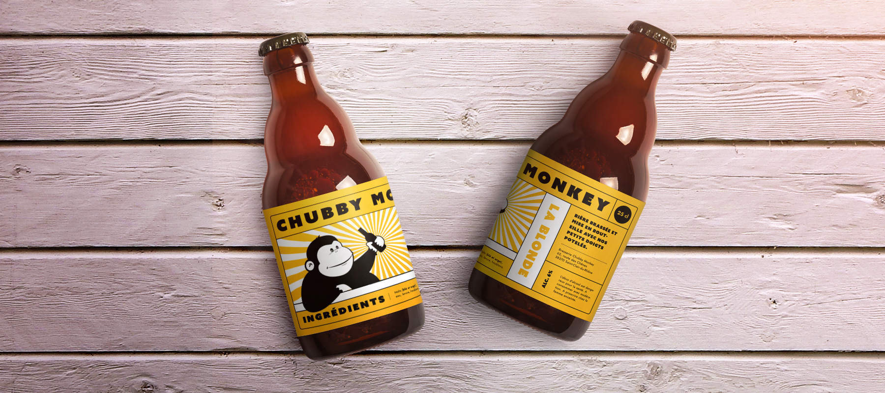 Printed logo on bottles' labels