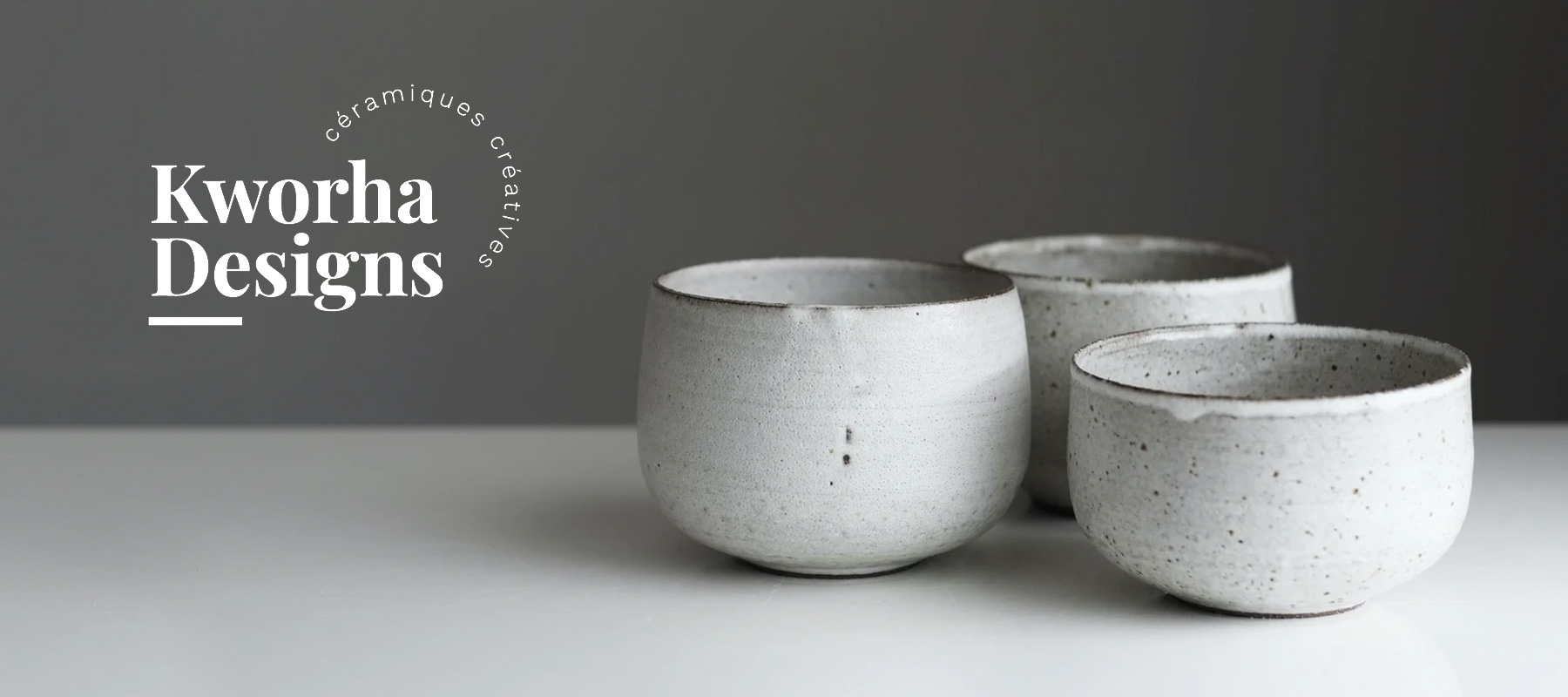 Kworha Designs' logo on ceramics picture