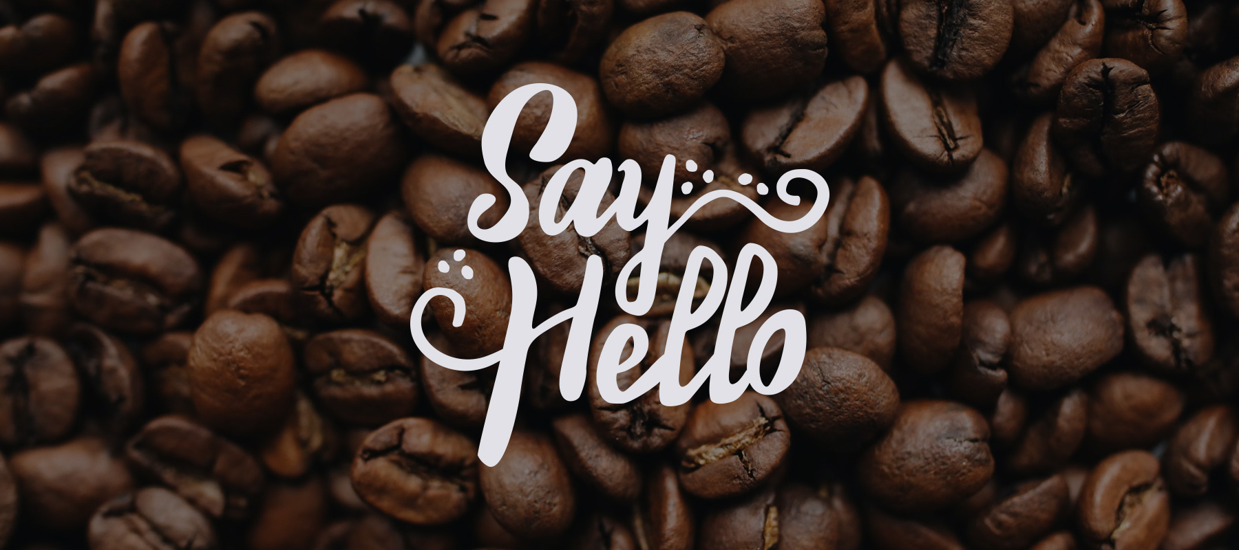 White logo on coffee beans
