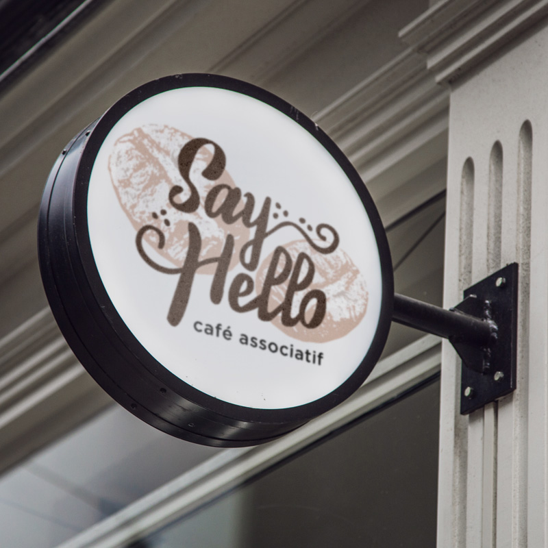 Printed logo on a sign
